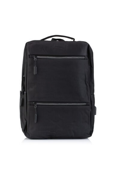Backpack Υφασμάτινο Ανδρικό Μονόχρωμο - Μαύρο