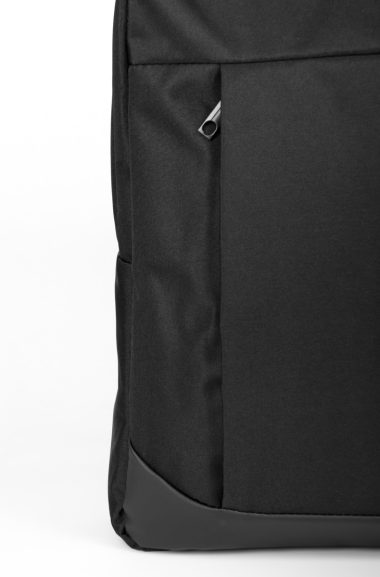 Backpack Υφασμάτινο Μαύρo με δερμάτινες λεπτομέρειες - Μαύρο